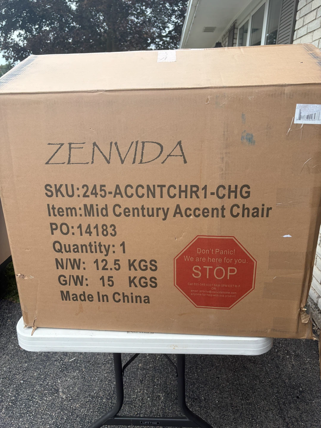 New. Zenvida Mid-Century Accent Chair - photo 2