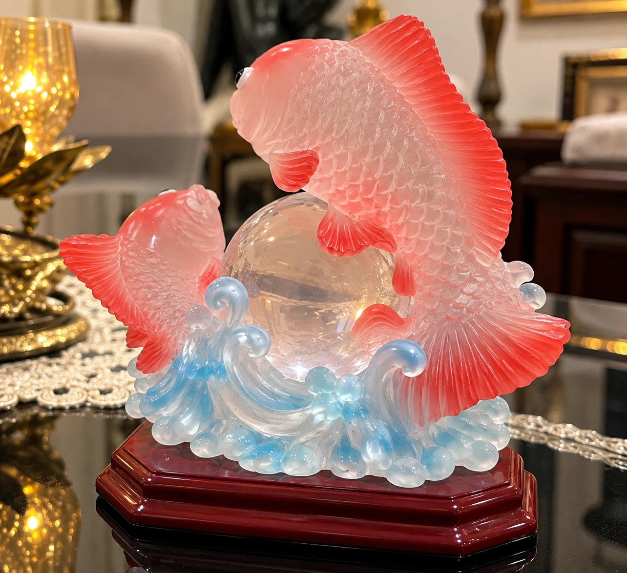 Double Koi Fish Decorative Figurine – Symbol of Prosperity - photo 2