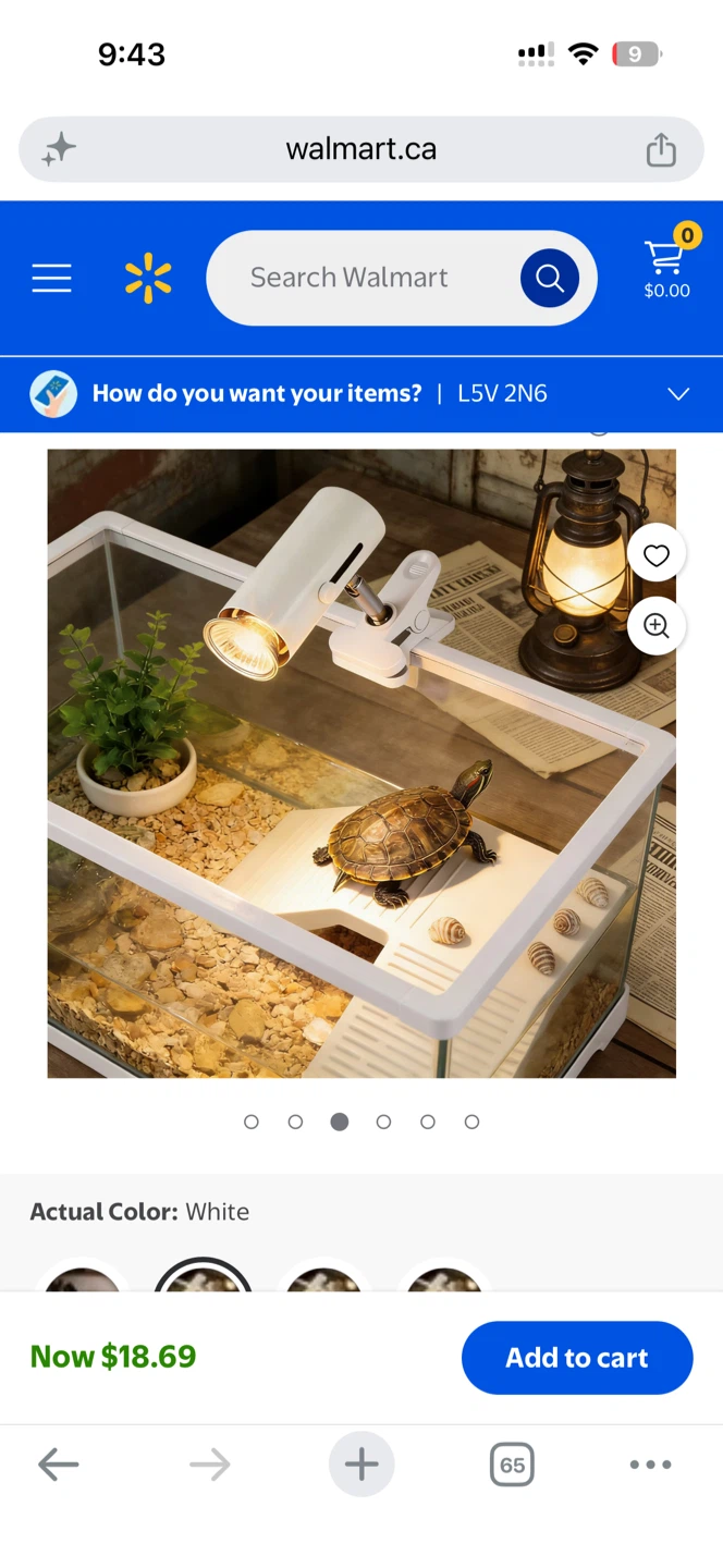 White Clip-on Heat Lamp for Reptiles - photo 2