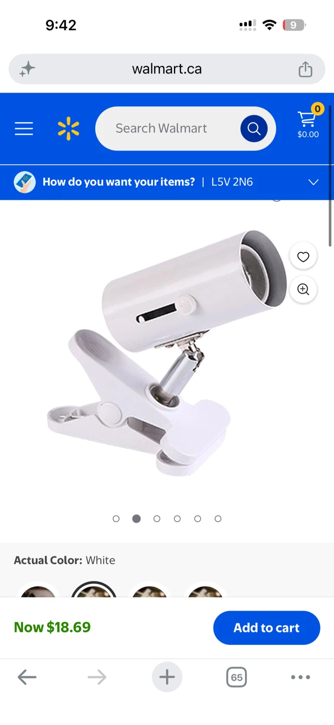 White Clip-on Heat Lamp for Reptiles - photo 3