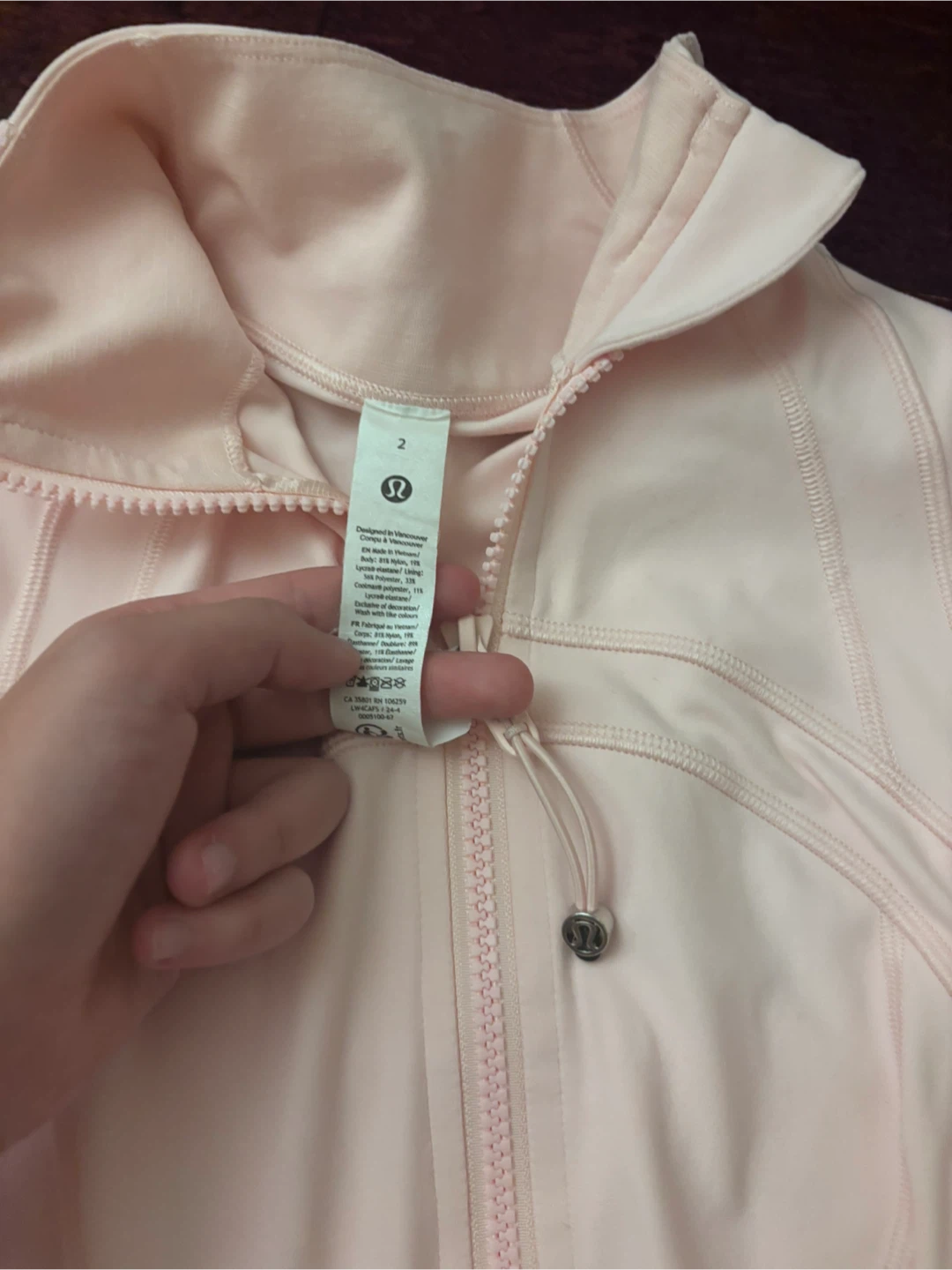 Lululemon Define Jacket Light Pink Size 2 - photo 3