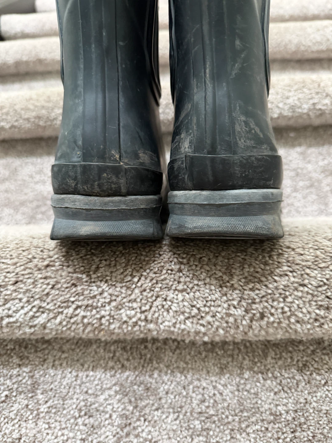 Ankle Rain rubber Boots shoes woman girl size 7 black - photo 5