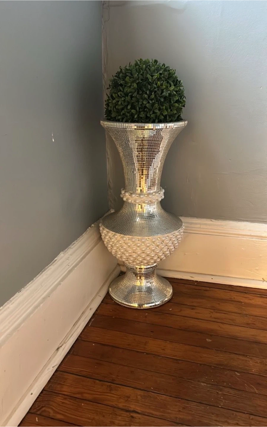 Mosaic Mirrored Floor Vase