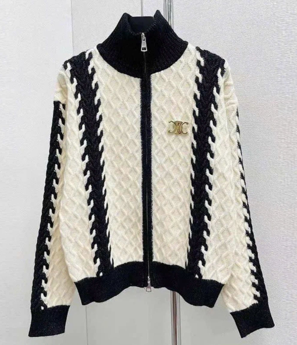 Celine Knit Zip-Up Cardigan) Lv - DR - photo 3