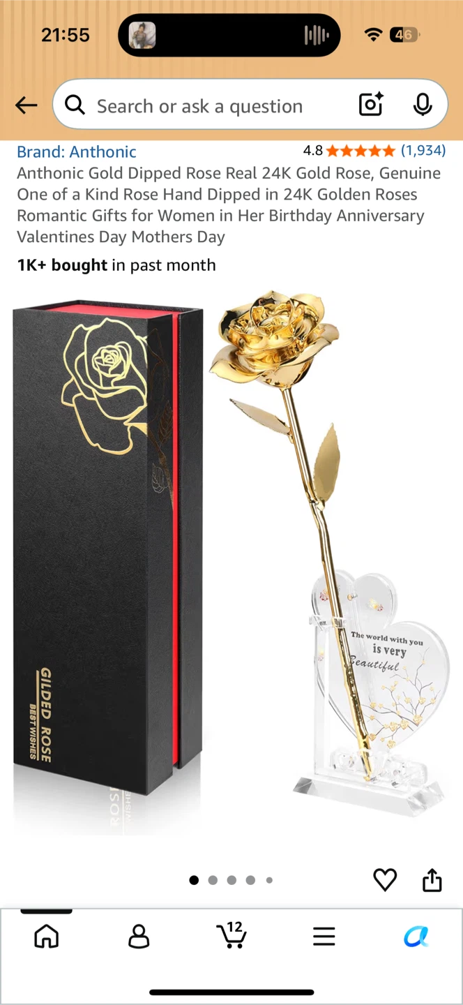 Anthonic Gold Dipped Real Rose - photo 3