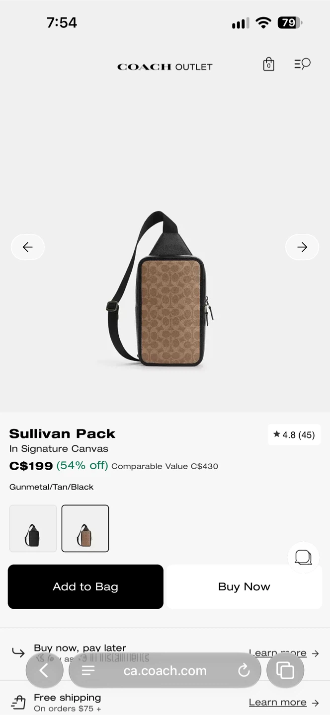 Coach Sullivan Pack in Signature Canvas (brand New) - photo 3