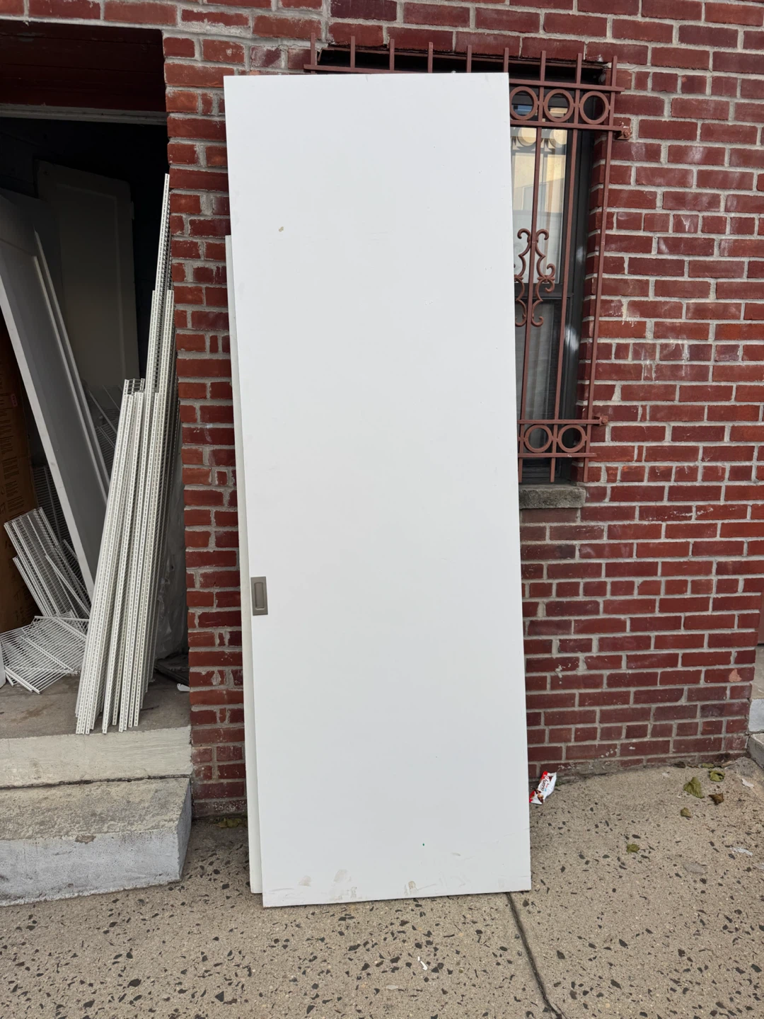 White flat panel door 32x96