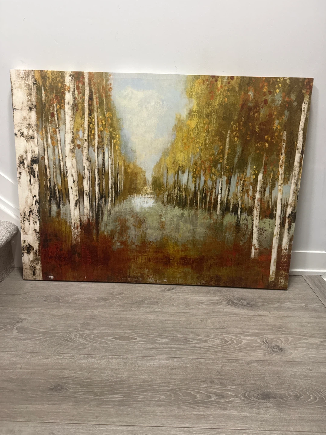 Large Birch Tree Forest Canvas Wall Art
