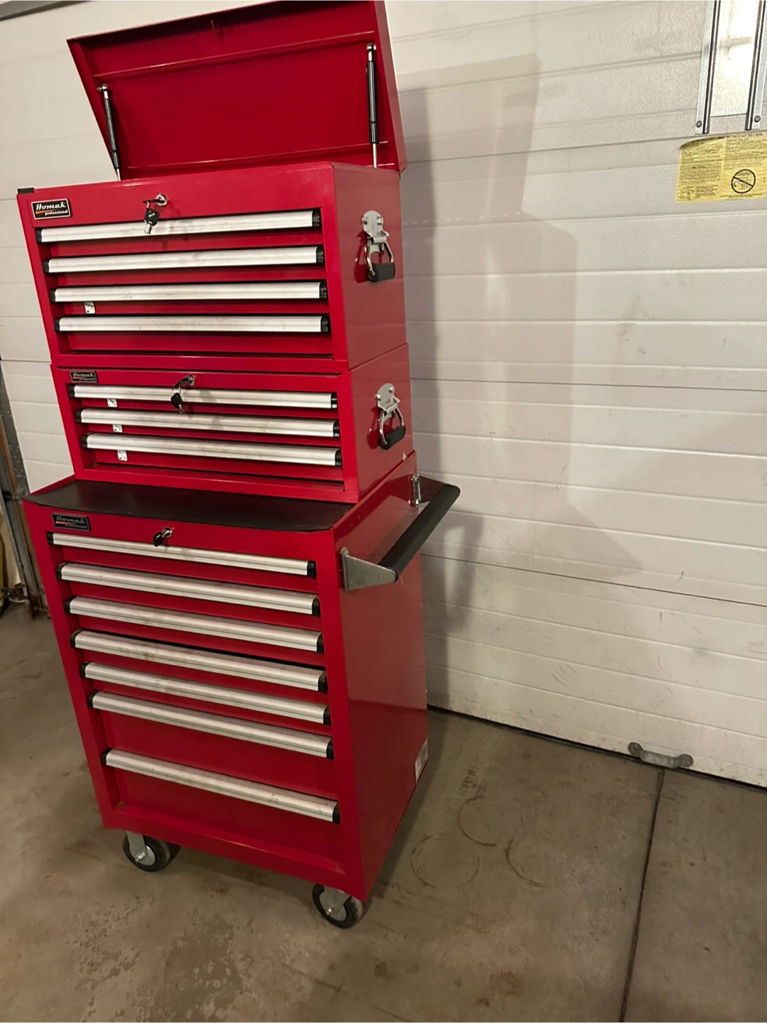 Mechanics 3 Piece 14 Drawer Toolboxes with Keys - photo 5