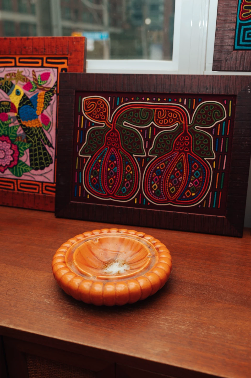 Vintage Orange Ceramic Ashtray / Catchall — 7” - photo 3