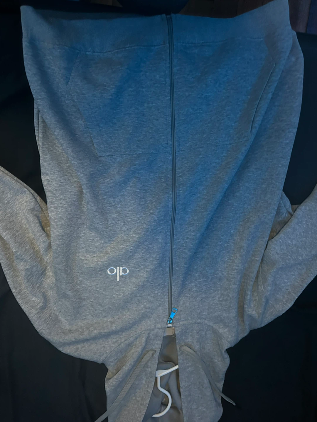 Alo Yoga Grey Zip-Up Hoodie