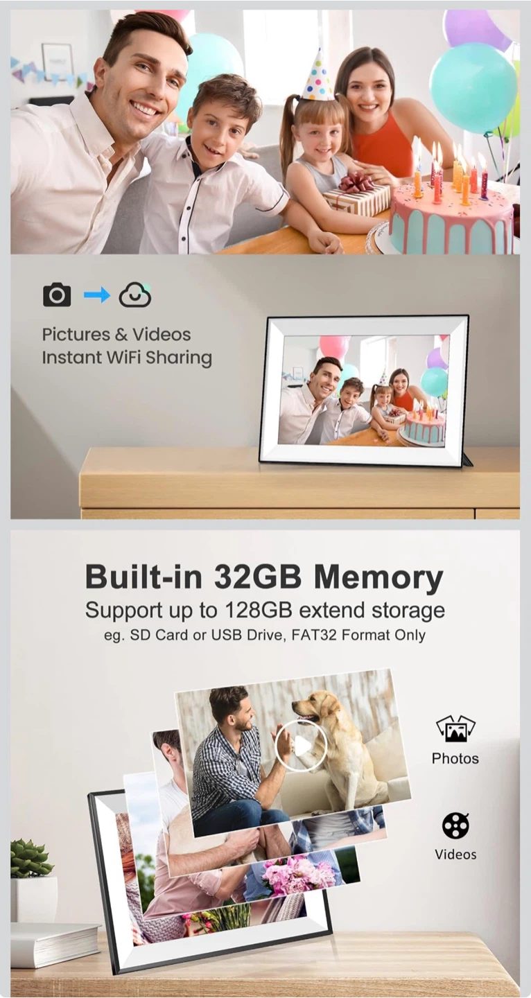 Frameo 10.1" Digital Photo Frame - photo 3