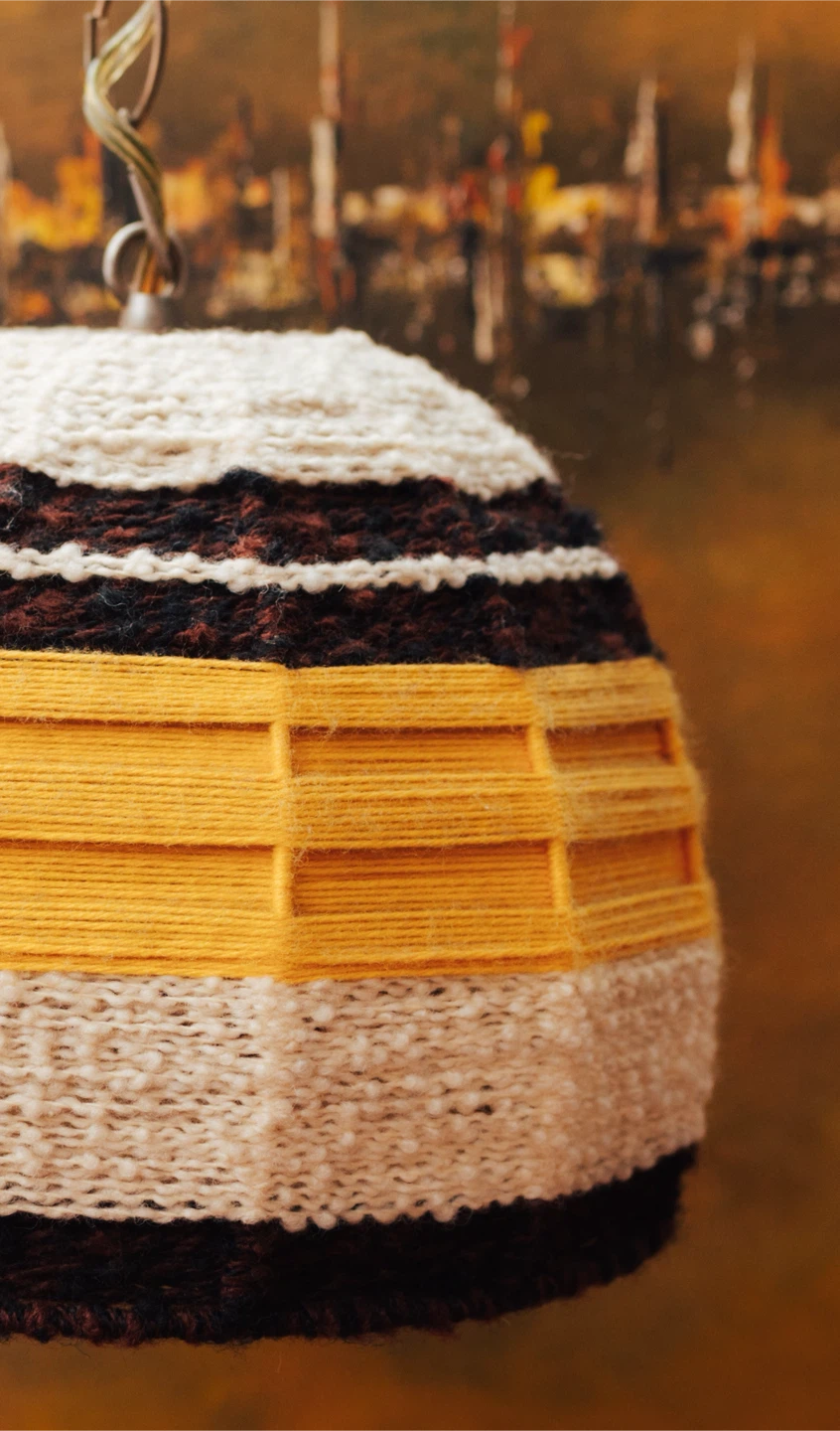 Vintage 1970s Woven Pendant Light - photo 3
