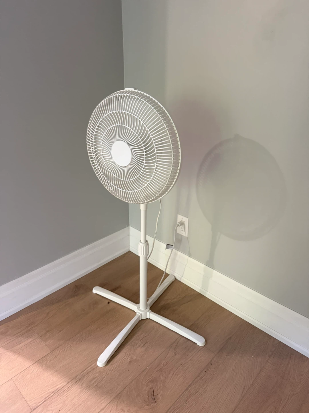 White Adjustable Pedestal Fan