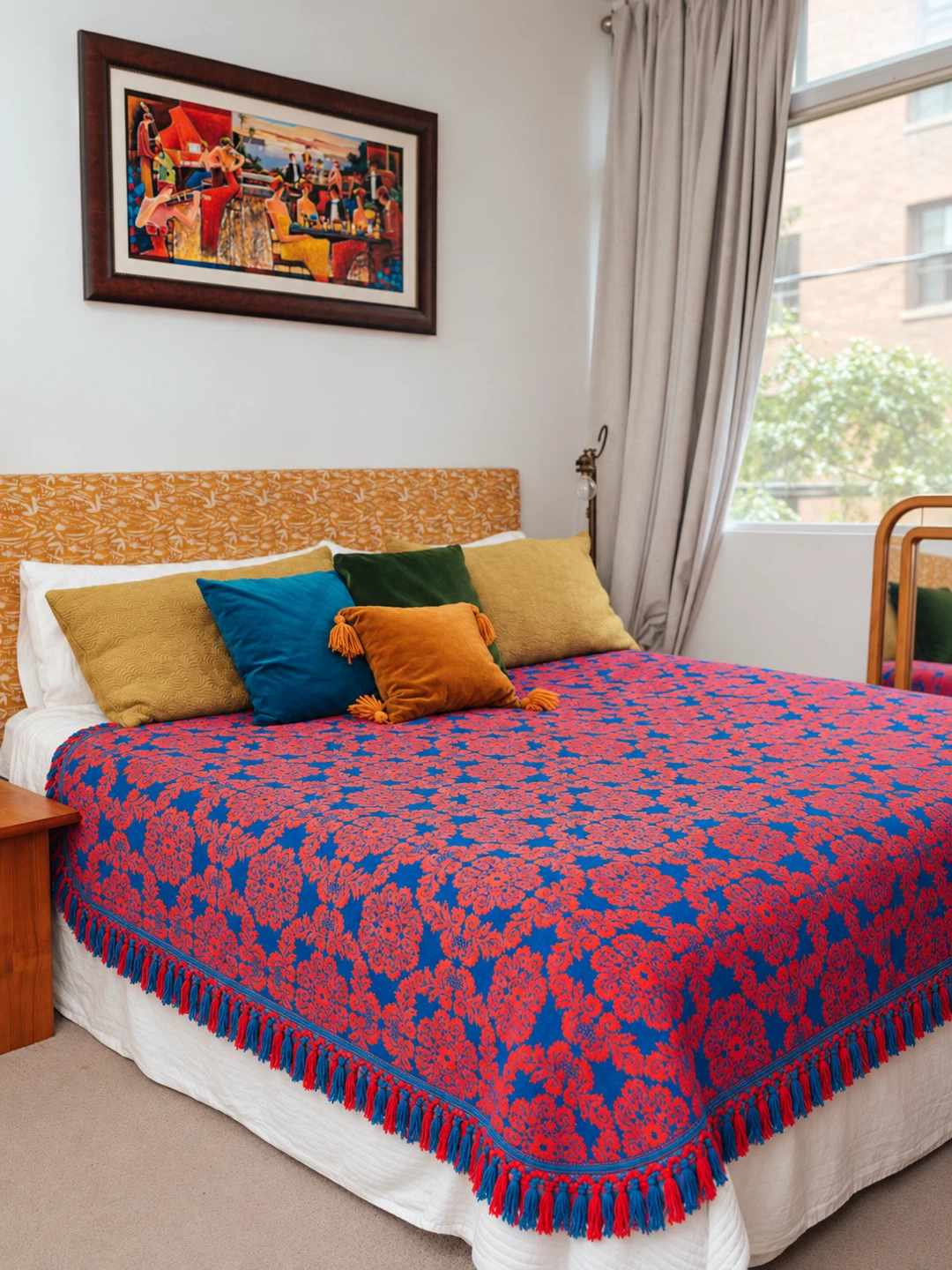 Vintage Tassel Bedspread / Coverlet – Double or Queen