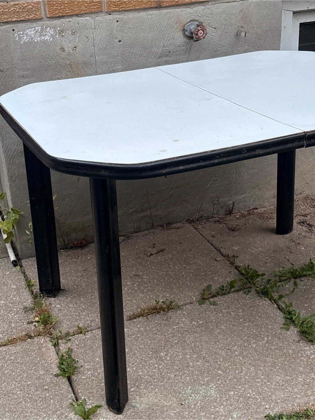 White and black small dining table