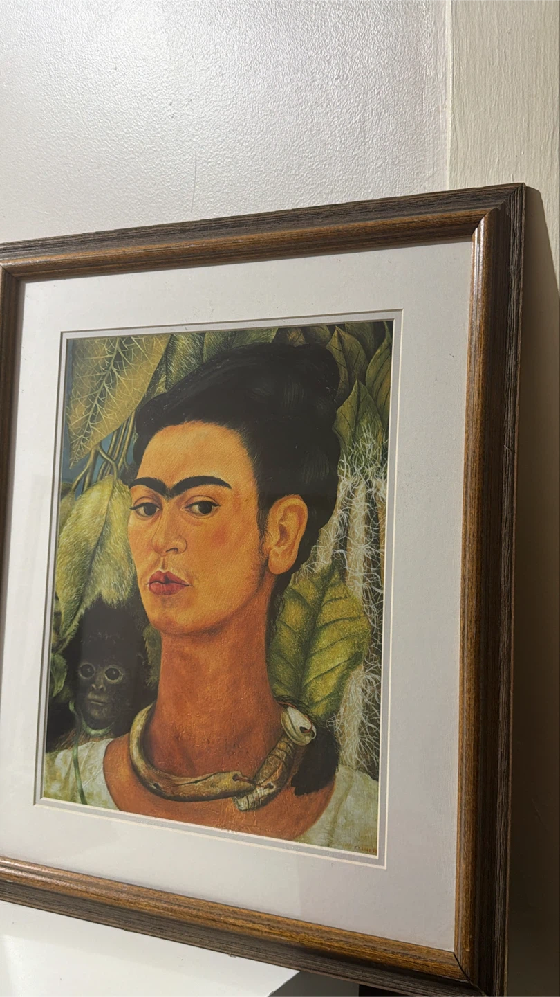 Frida Kahlo Self-Portrait with Monkey Framed Print - photo 2