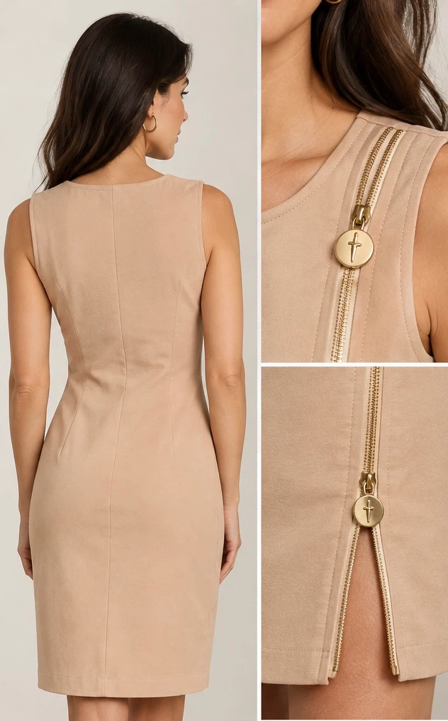 Cesare Paciotti Beige Sleeveless Dress - photo 2
