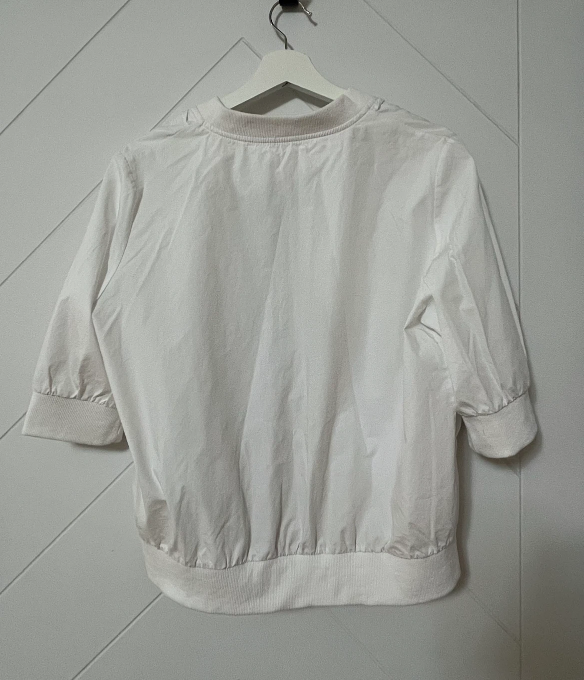 Free People White Ruffled Bomber Light Jacket - photo 3