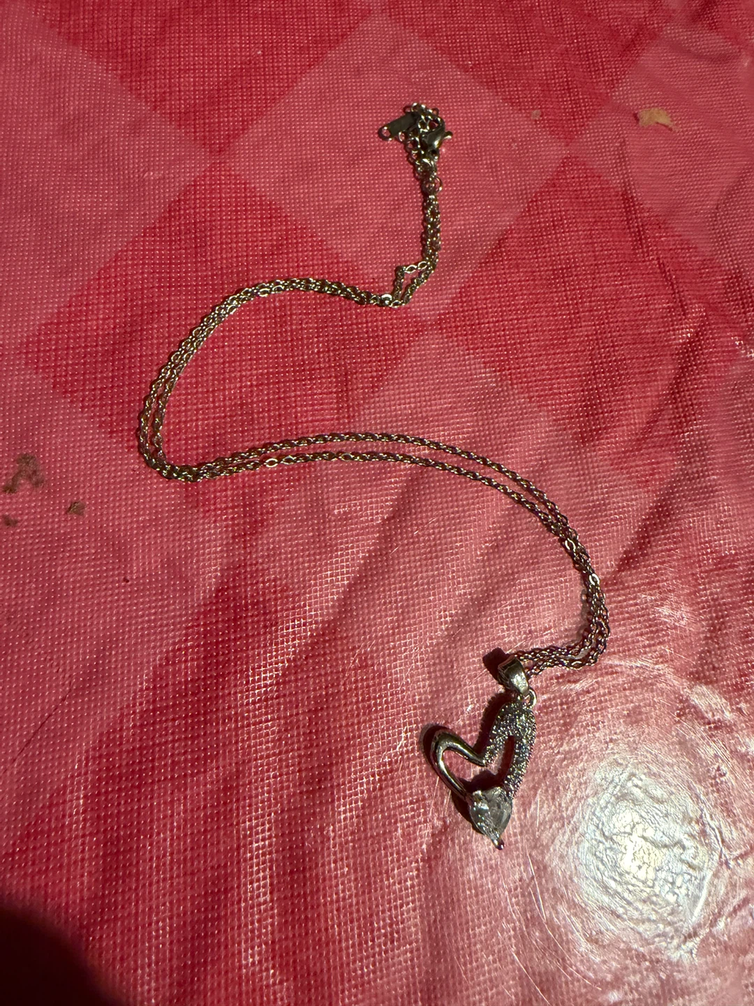 Silver-Tone Heart Pendant Necklace