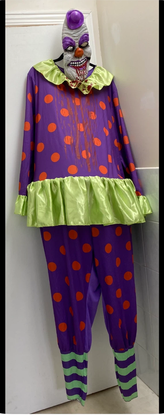 Evil Clown Costume w/Mask (A/L)