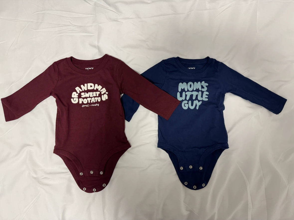 2 New Baby Bodysuits from Carter’s (9 months)