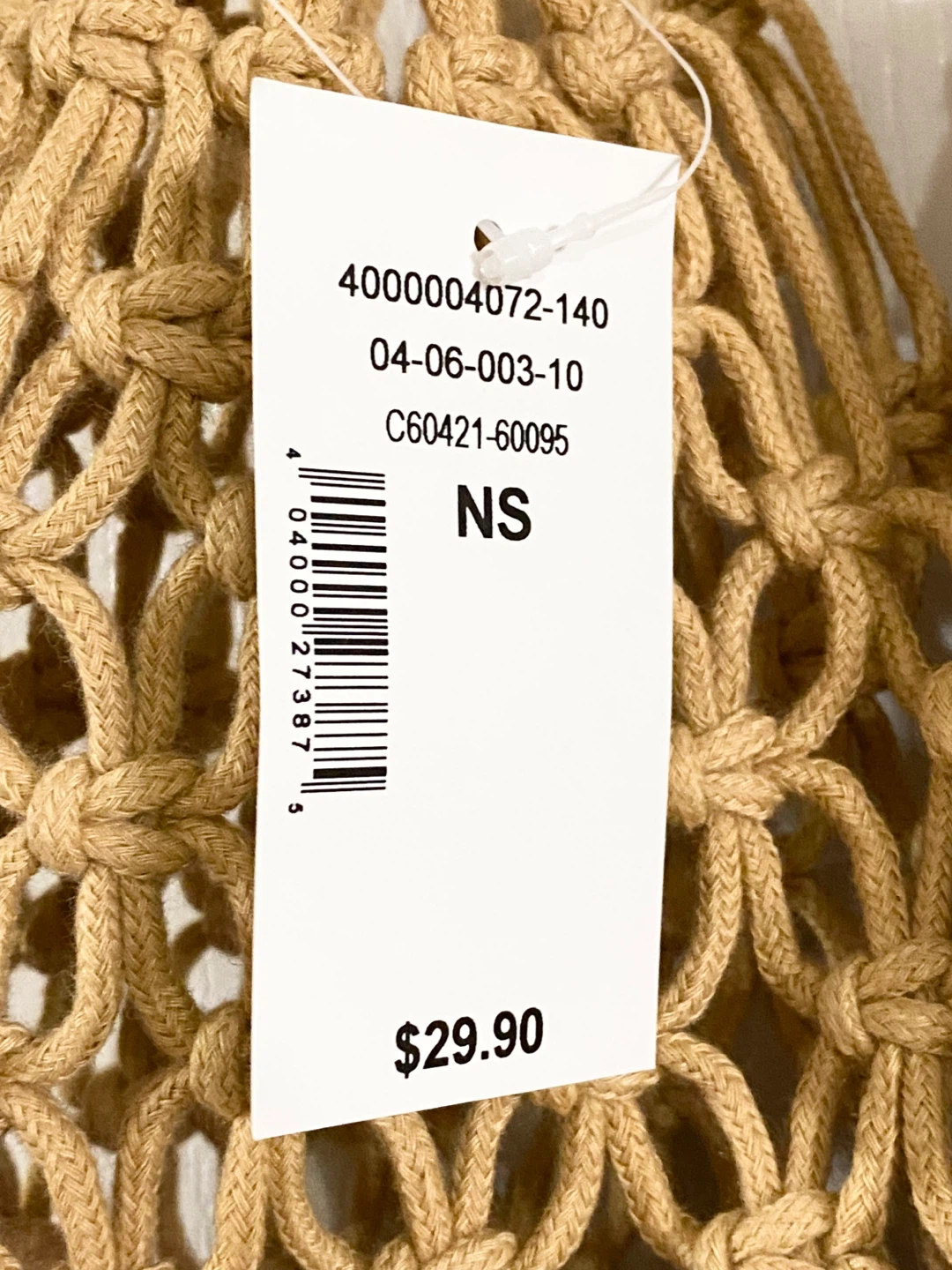 New Macrame Tote Bag Tan - photo 2