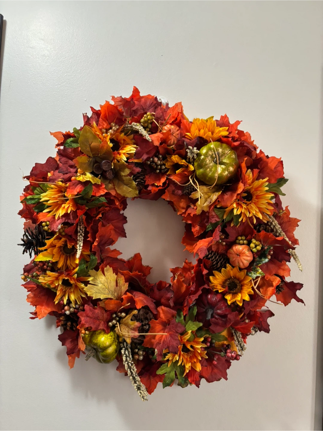 Fall Harvest Decorative Wreath, large size , New - photo 2