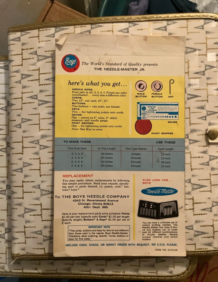 Vintage Boye interchangeable circular knitting kit sizes 2-15 - photo 4