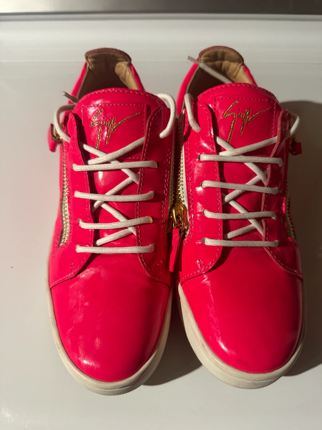 Giuseppe Zanotti Pink Patent Sneakers