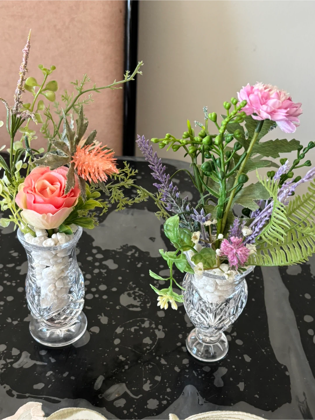 Set of 3 Mini Artificial Floral Arrangements in Vases - photo 3