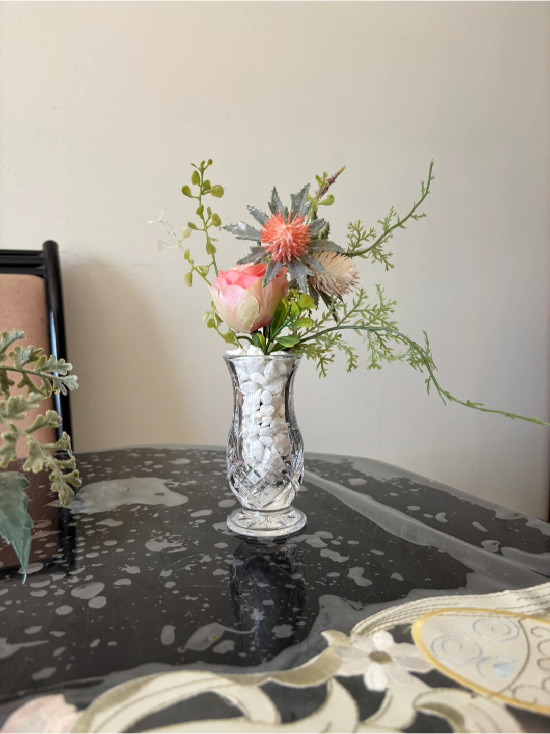 Set of 3 Mini Artificial Floral Arrangements in Vases - photo 5