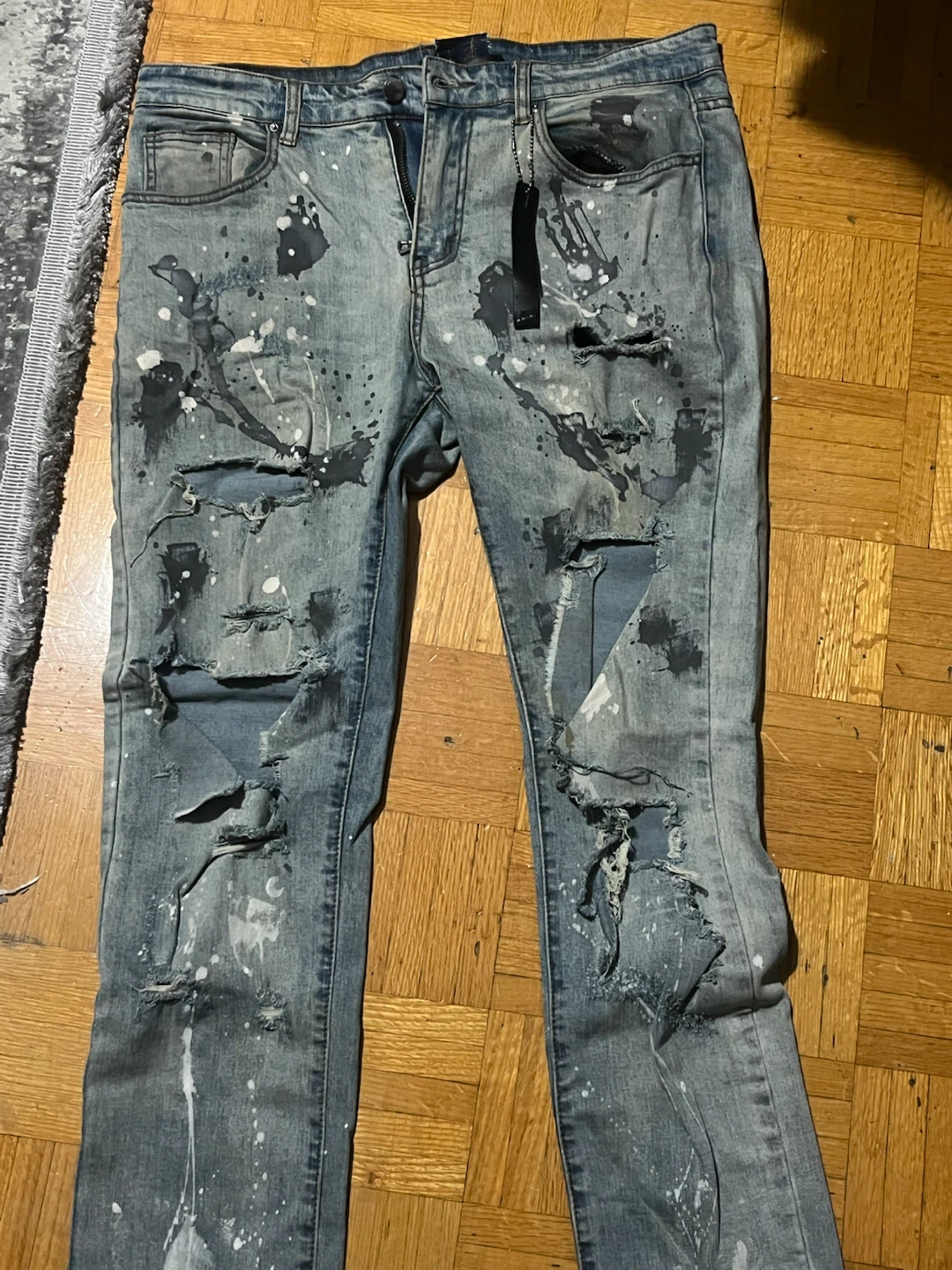 Amiri Paint Splatter Distressed Jeans