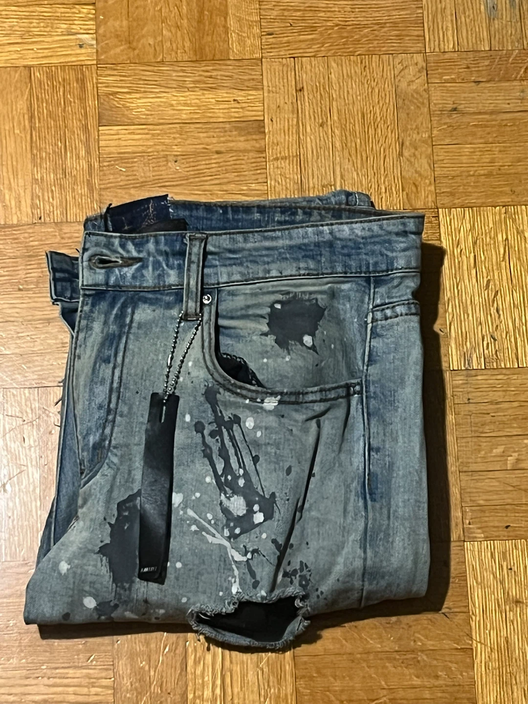 Amiri Paint Splatter Distressed Jeans - photo 3
