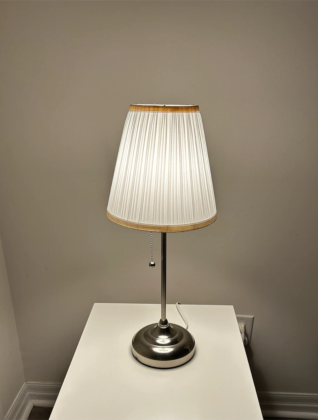 Nightstand/Table Lamp with Pleated Shade - Moving Sale! - photo 2