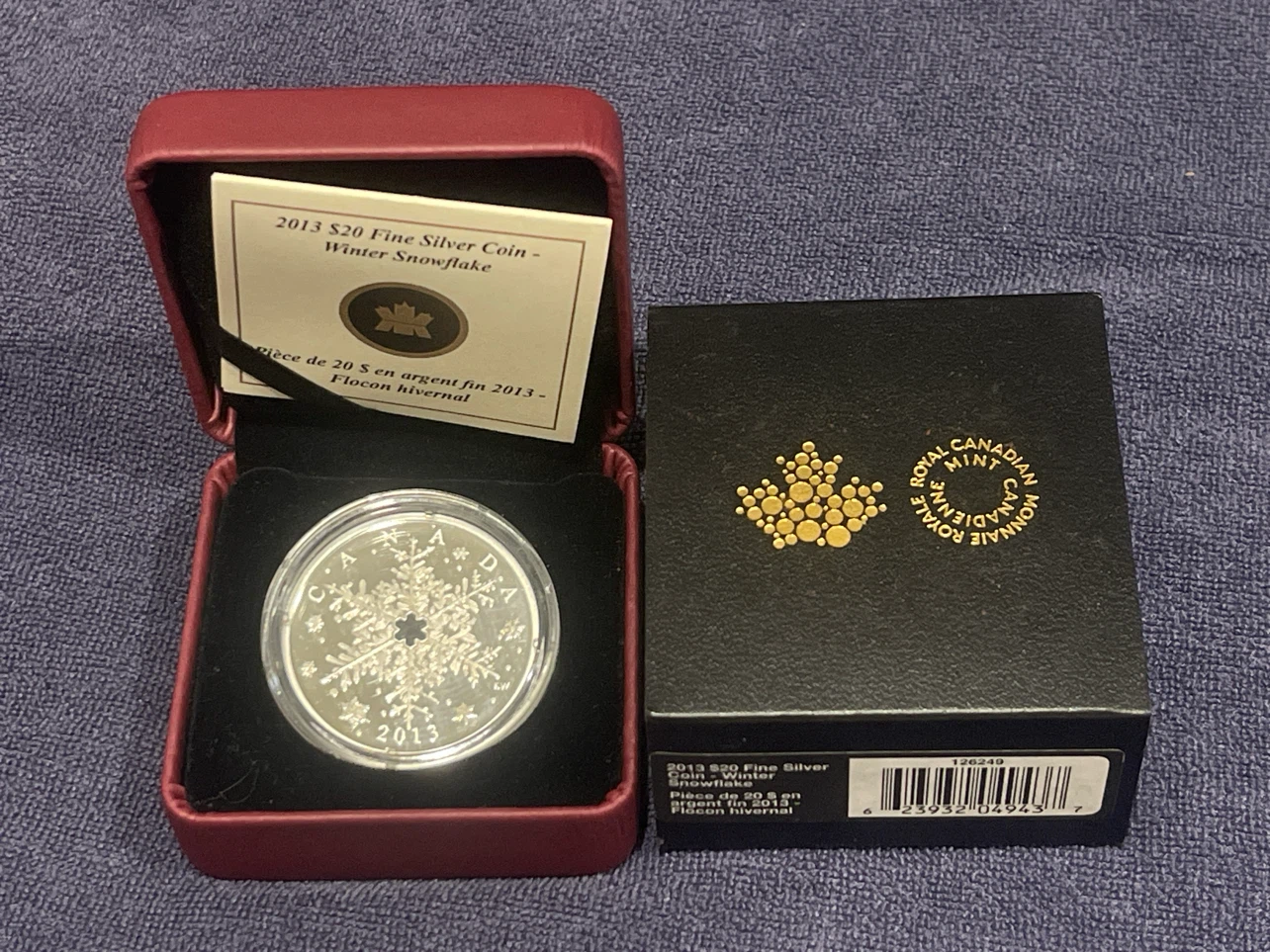 2013 $20 Fine Silver Coin - Winter Snowflake - photo 2