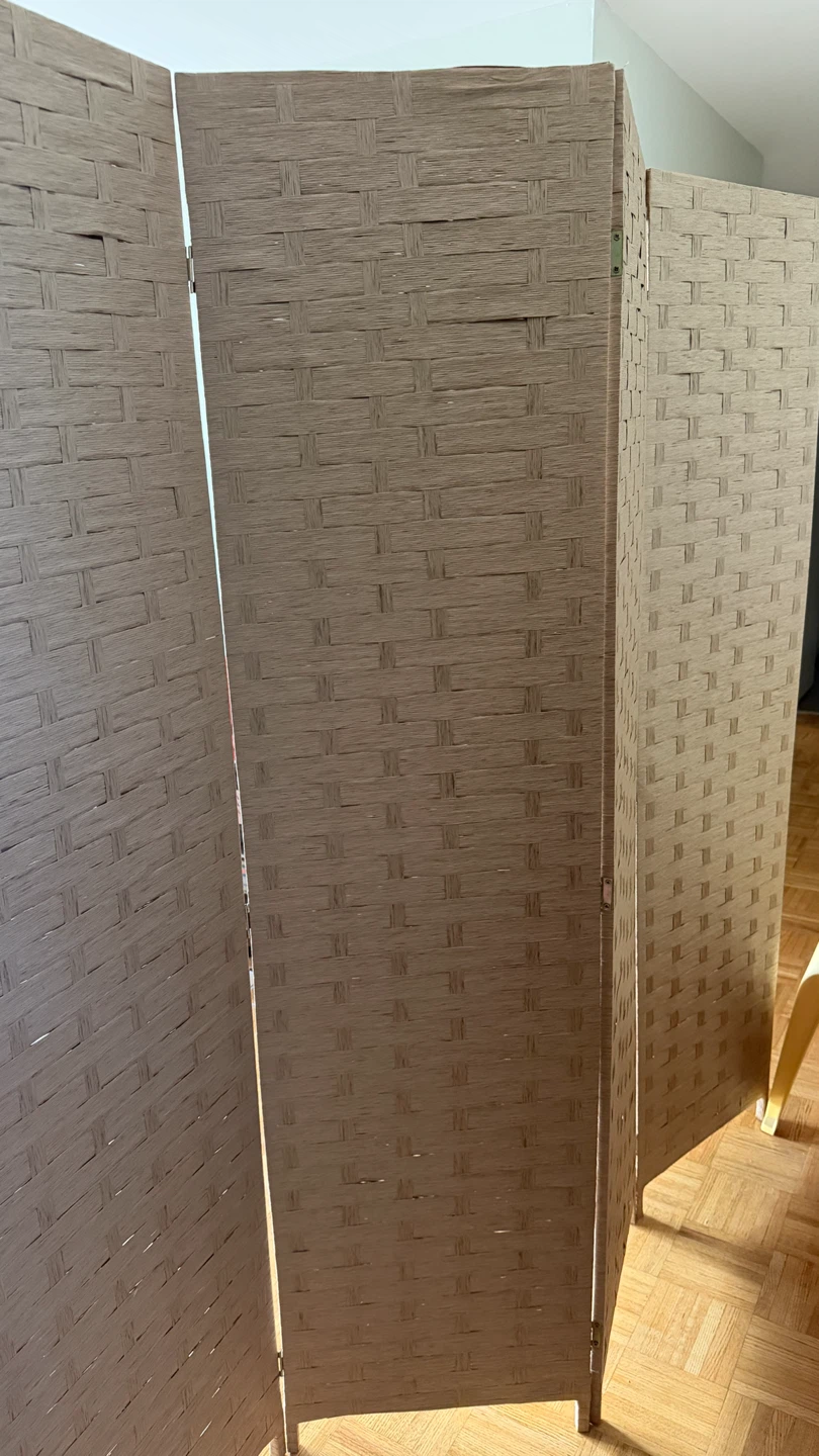 Folding wooden screen/ wall divider - photo 3