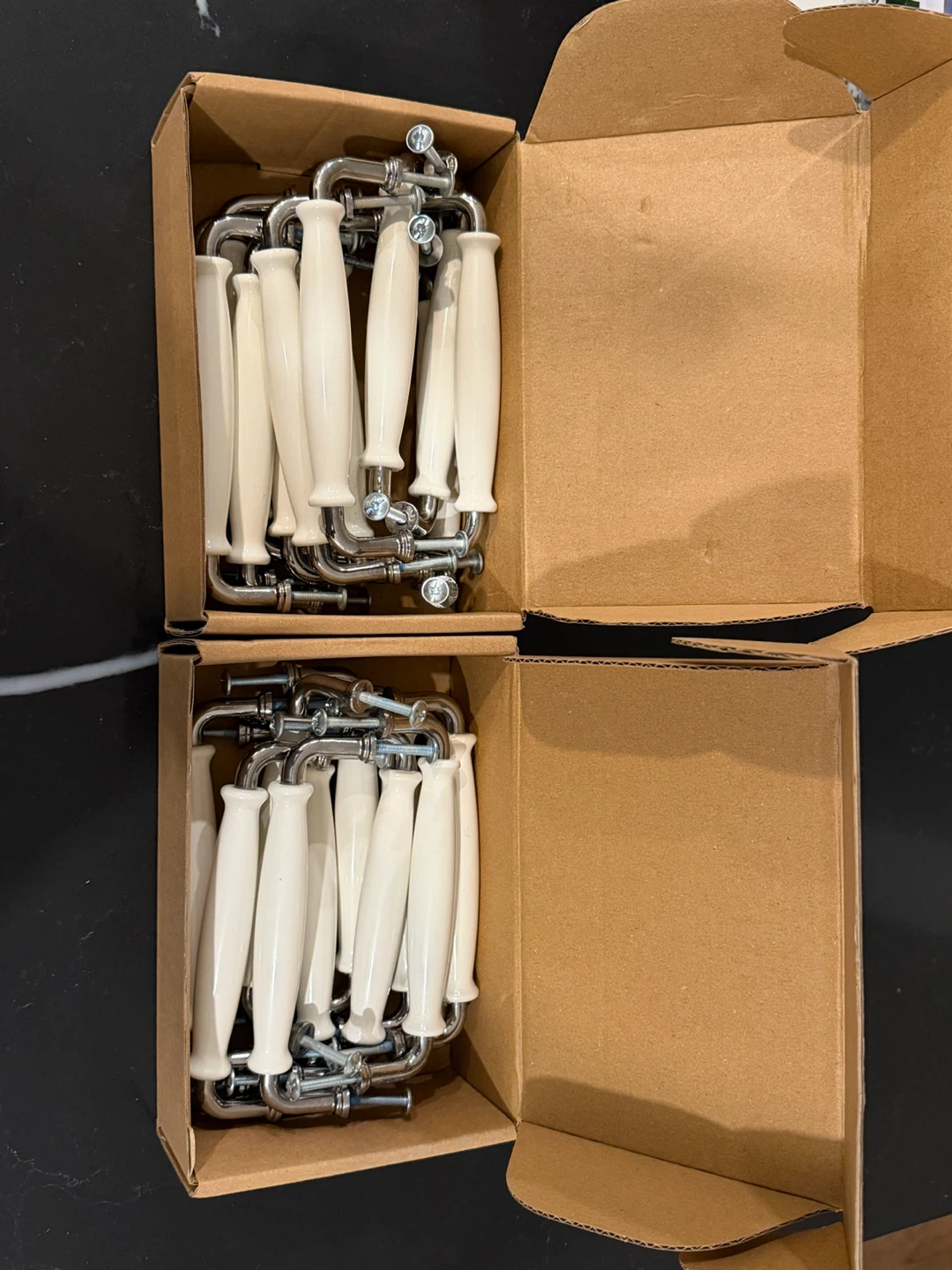 IKEA Off-white/Chrome Cabinet Handles & Knobs - photo 2