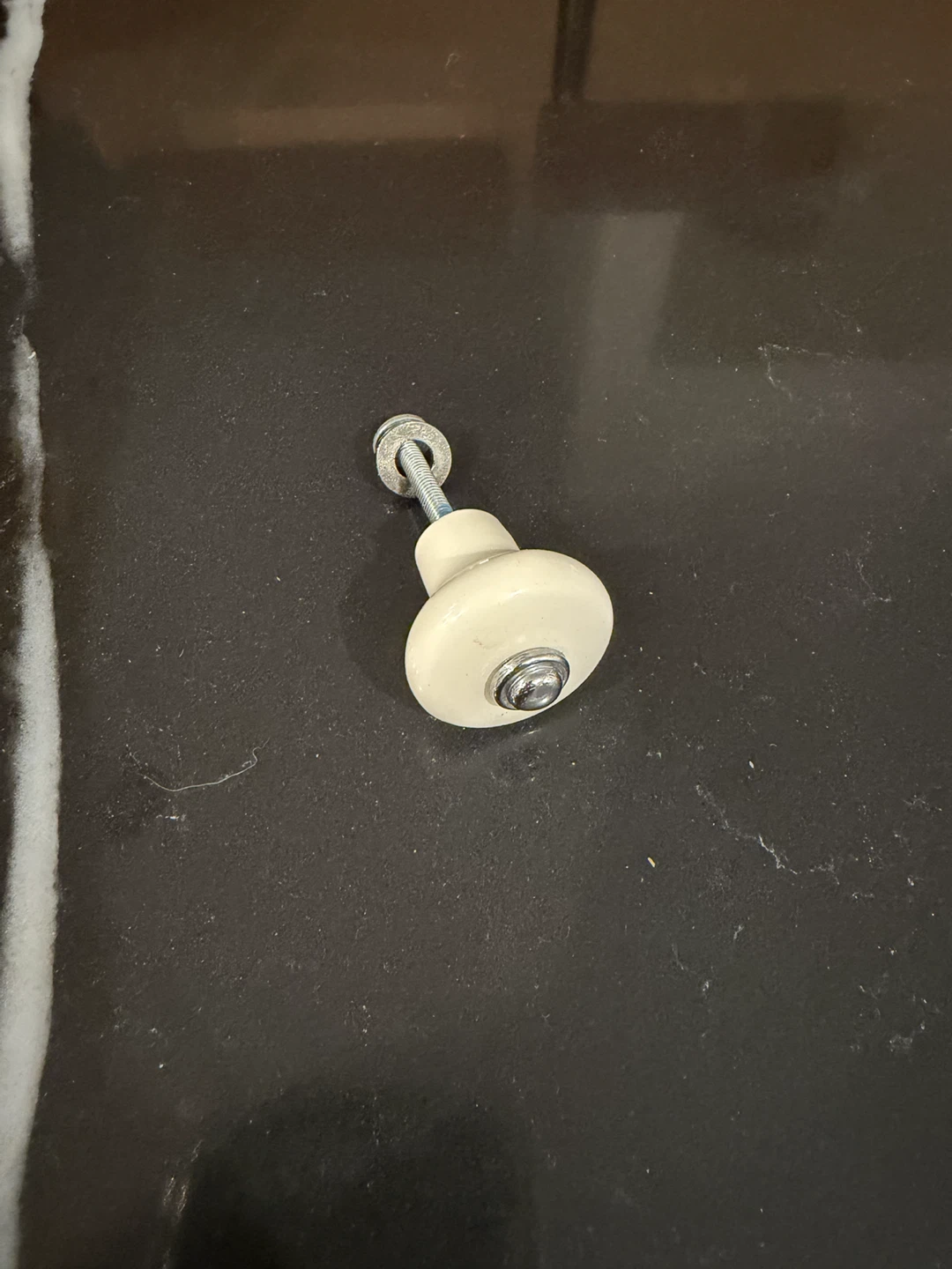 IKEA Off-white/Chrome Cabinet Handles & Knobs - photo 3