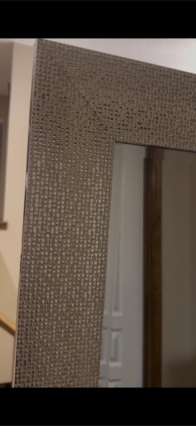 Large Floor Mirror with Textured Frame - photo 3