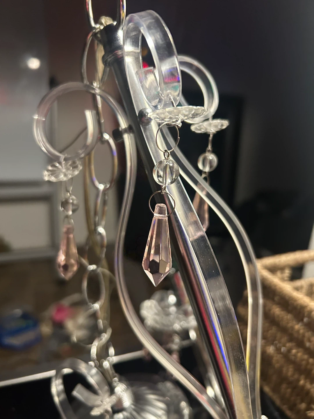 Clear pink real  Crystal Chandelier - photo 2