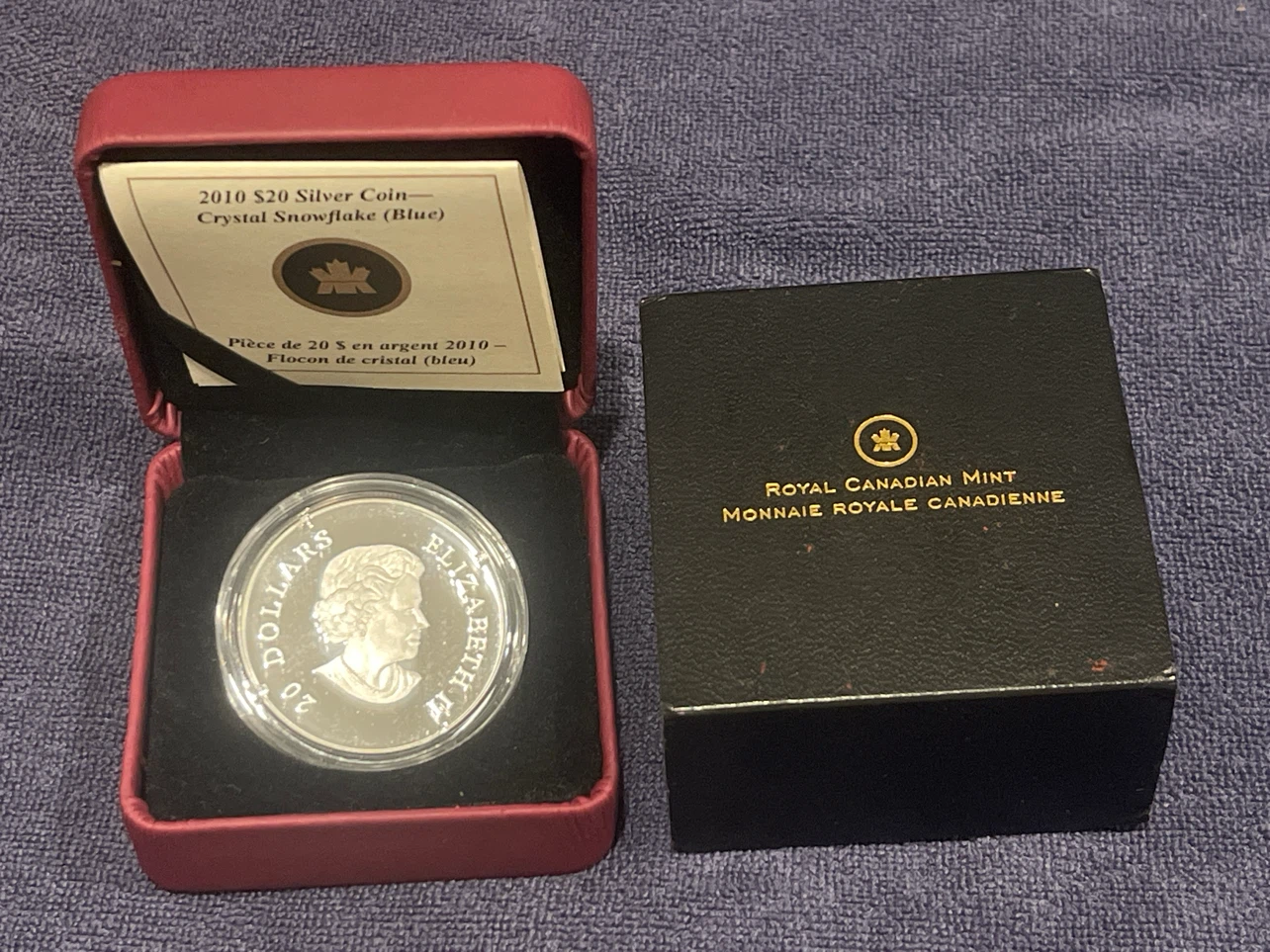 2010 $20 Fine Silver Coin - Crystal Snowflake (Blue) - photo 3