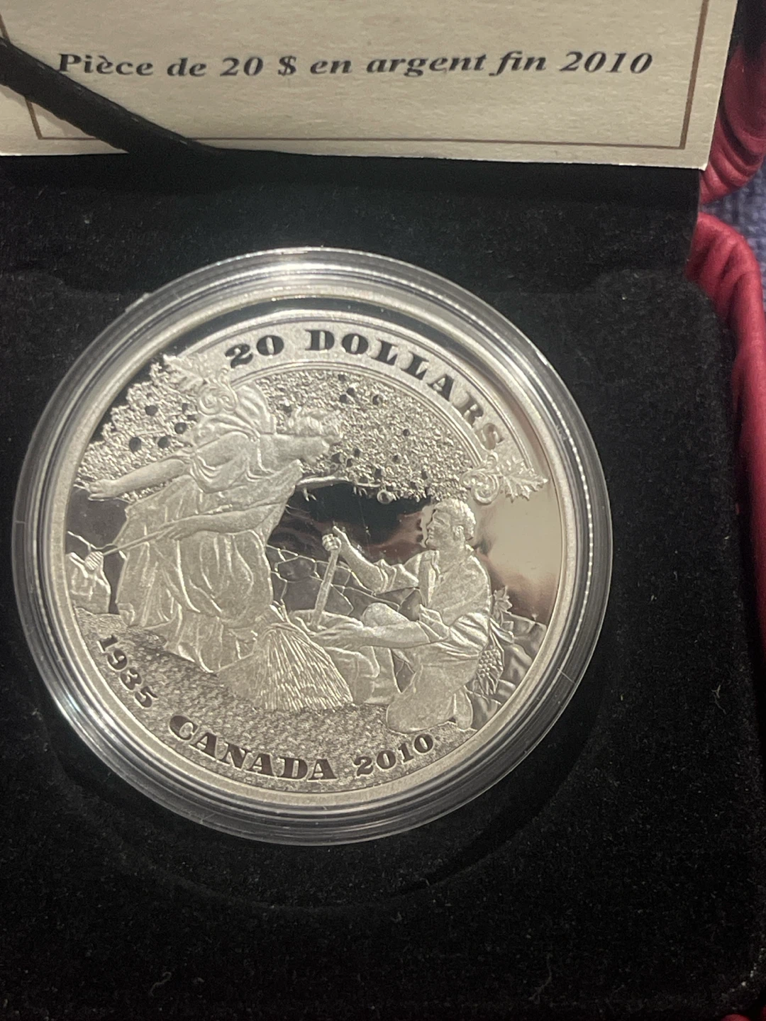 2010 $20 Fine Silver Coin - 1935 $20 Allegory