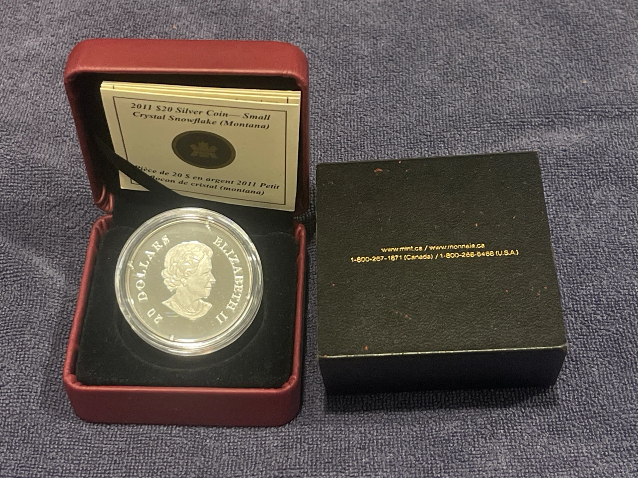 2011 $20 Fine Silver Coin - Small Crystal Snowflake (Montana) - photo 3