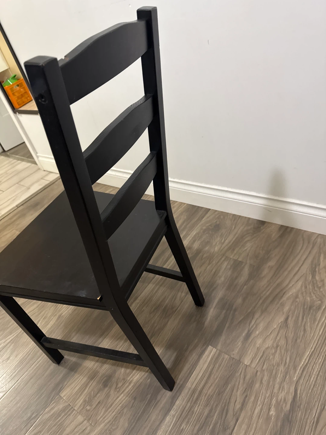 Black wooden dining chair - photo 3