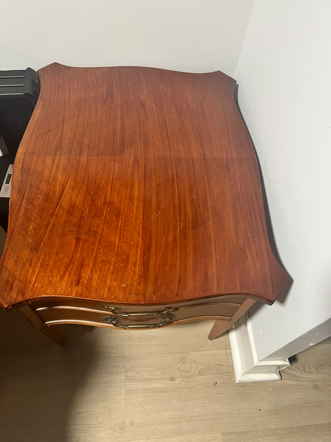 wooden table with drawer - photo 3