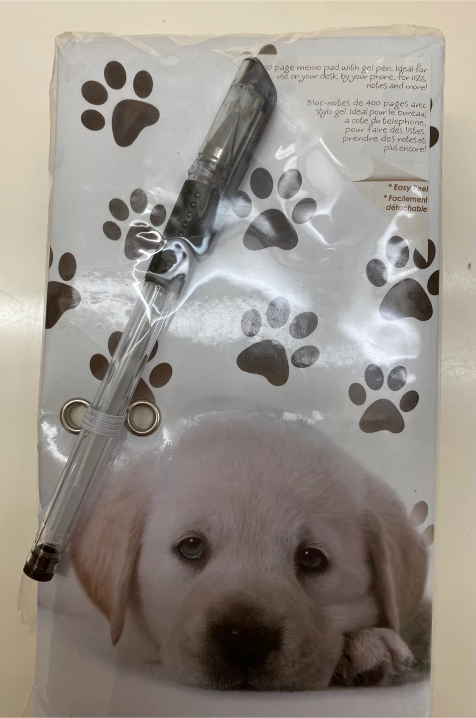 Puppy Design 400-Page Memo Pad with Gel Pen