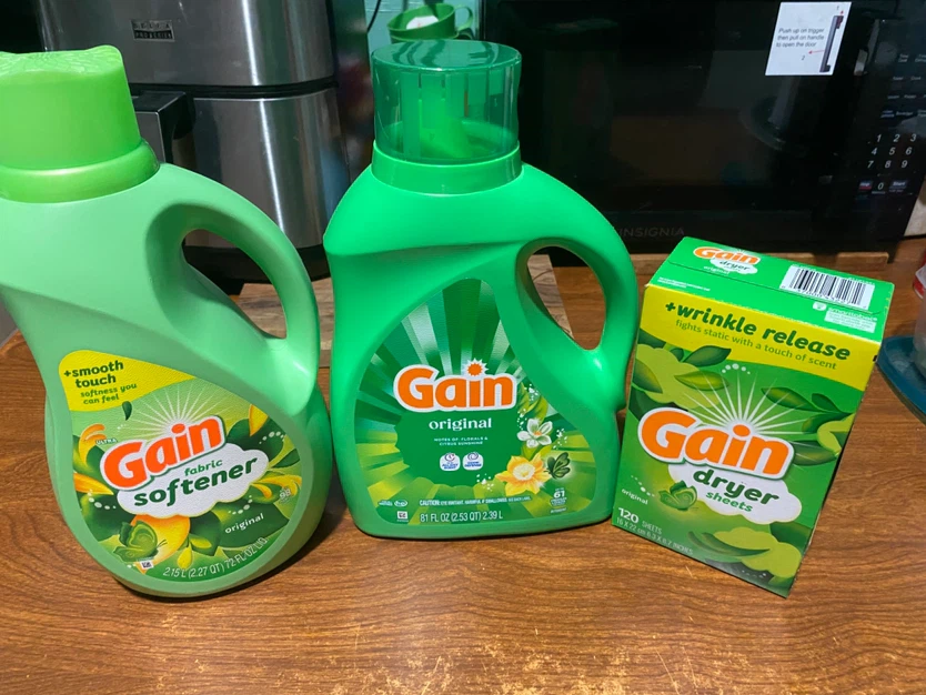 Gain Laundry Bundle: Detergent, Softener, and Dryer Sheets