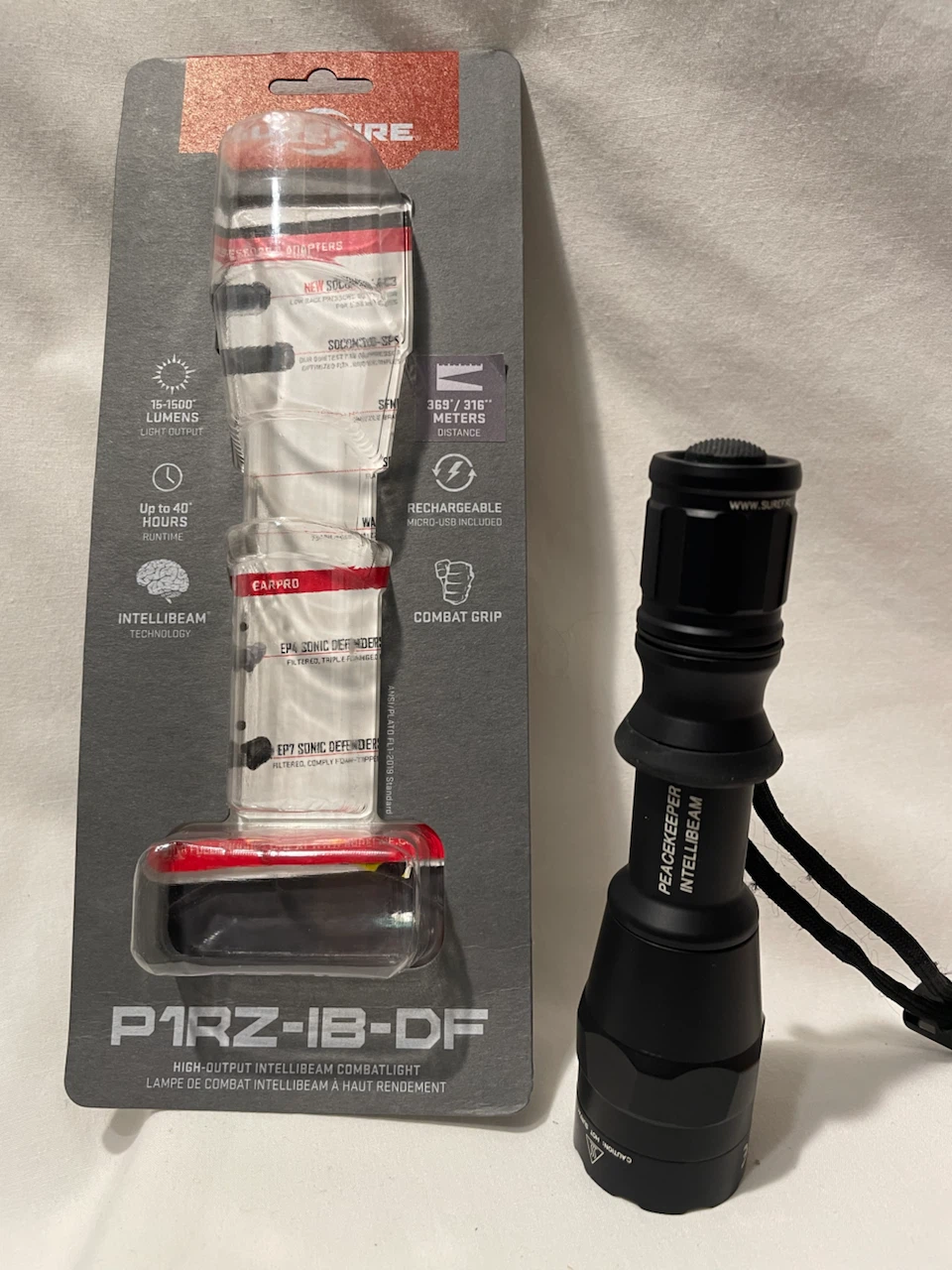 Surefire  P1RZ-IB-DF Flashlight, 15-1500 Lumens Auto Adjusting