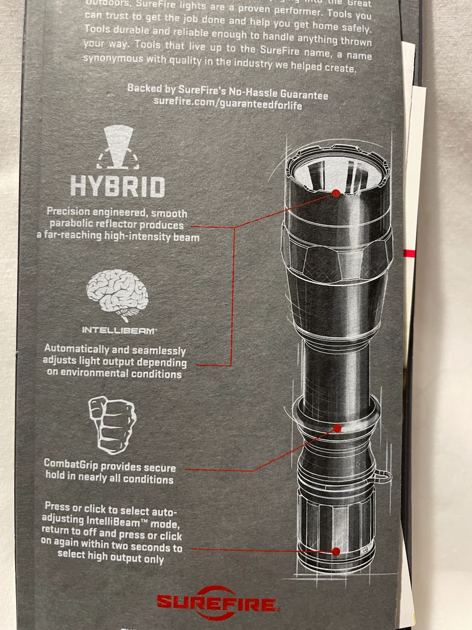 Surefire  P1RZ-IB-DF Flashlight, 15-1500 Lumens Auto Adjusting - photo 3
